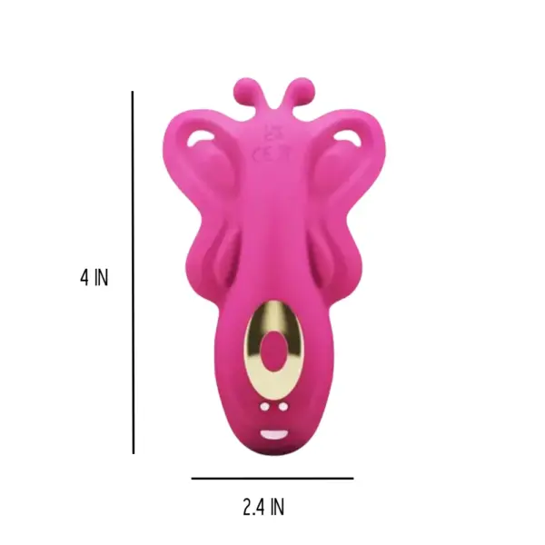 pink butterfly panty vibrator and dimensions in inches