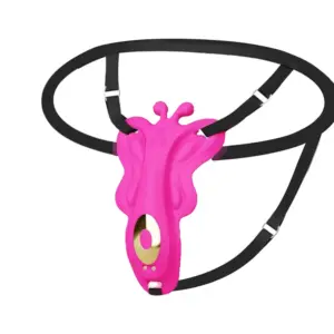pink butterfly panty vibrator and black panty