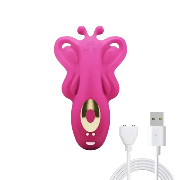 pink butterfly panty vibrator with magnetic charger