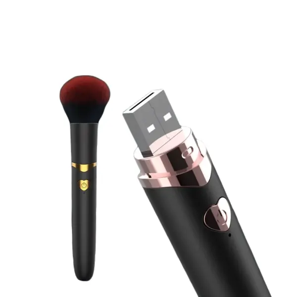 vibrating bullent in the sahpe of a makeup brush with usb charging port
