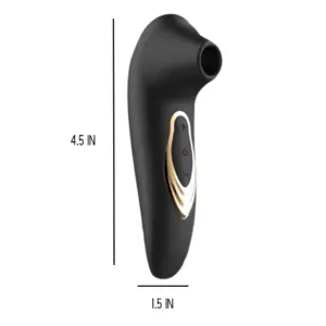 small black clit suction vibrator with dimesnions in inches