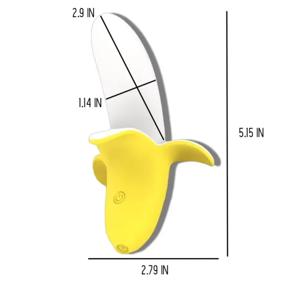 cute banana shaped vibrating dildo with dimensions in inches