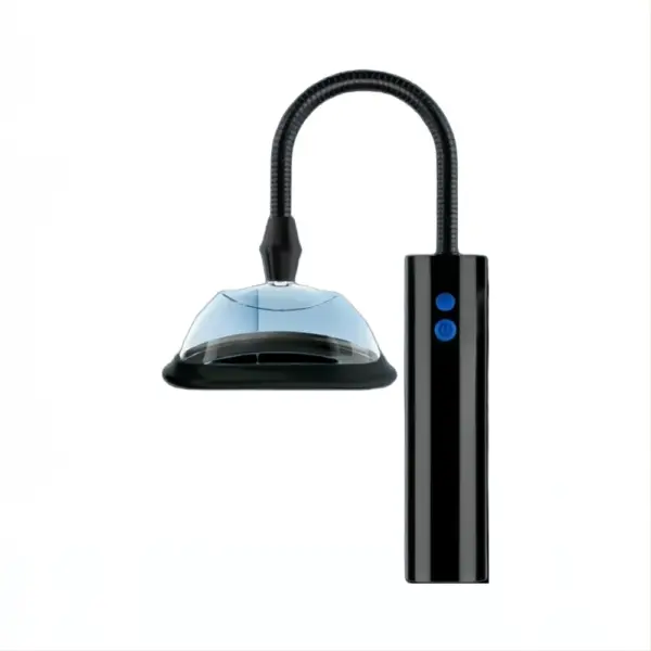 Clitoral and Pussy Pump with one large suction cup connected to a flexible hose, designed for targeted intimate stimulation.
