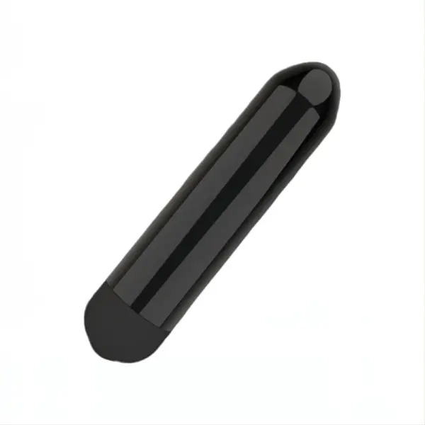 Compact and glossy Mini Thrill Bullet Vibrator with a rounded tip and streamlined design, angled to show its smooth finish.