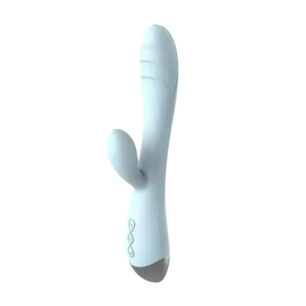 Waterproof Bunny Vibrator – Twinkle Tease blue waterproof rabbit vibrator featuring dual motors and silicone finish.