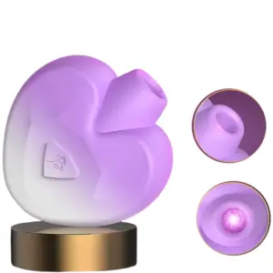 Close-up of the silicone suction nozzle on the 10 Modes Discreet Suction Vibes-Princess perfume, revealing the smooth inner chamber and textured lip for precision stimulation. An inset swirl graphic highlights the discreet suction action across all 10 intensity modes for tailored, hands-free pleasure.