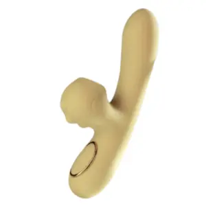 Small Heated Bunny Vibrator Sugar Rush angled front view on white background