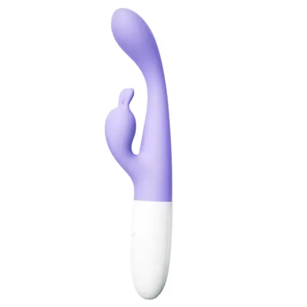 Waterproof Bunny Vibrator Twinkle Tease in soft purple, upright front view against a white background.