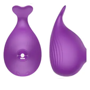 Dual angle view of the purple 7 Modes Whale Sucker; one shows the 16mm suction opening, the other displays the ergonomic tail design.