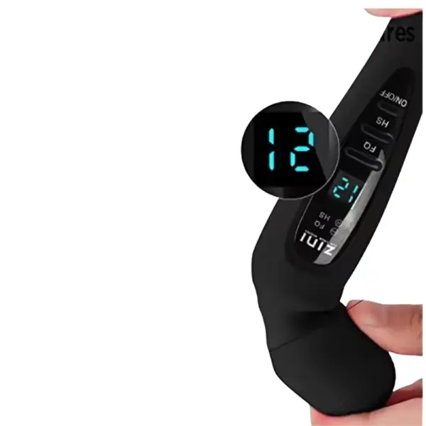 Demonstration of the Full Size Wand Vibrator-the Muse’s flexible silicone neck being bent by hand to illustrate its kink-resistant core. This feature allows the massage head to pivot and contour for customized pressure and precise targeting.
