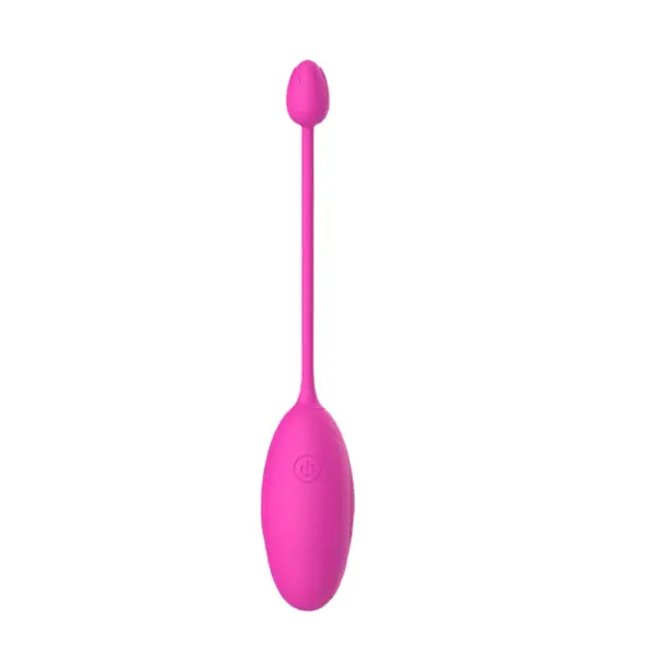 Vibrating Egg Sex Toy – Velvett displayed vertically to show its elongated silicone tail and single-button interface on the egg-shaped body.