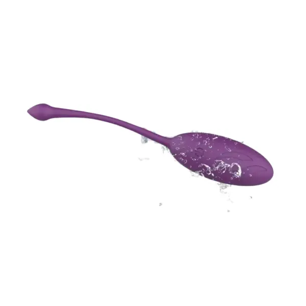 The Wireless Egg Vibrator – Whisper splashing through water, highlighting its waterproof design and body-safe silicone construction.