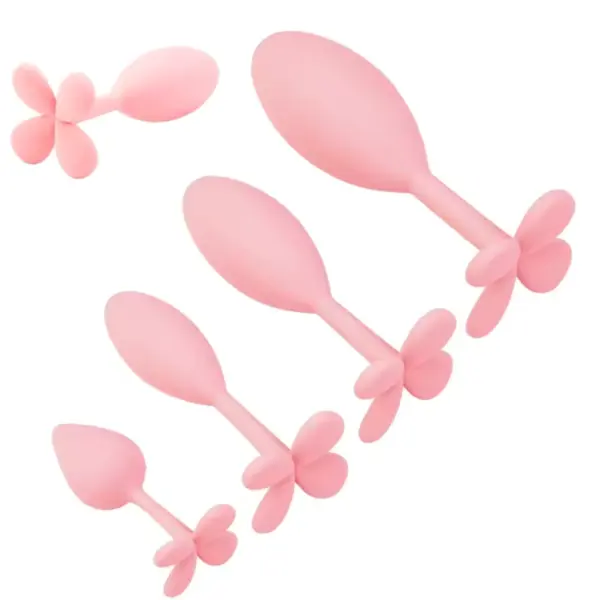 Silicone Butt Plug – SilkiPop collection displayed in four sizes=