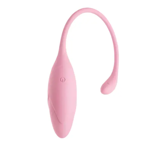 Wearable Love Egg – Winkie displayed from a side angle, highlighting its seamless silicone body and flexible retrieval tail.