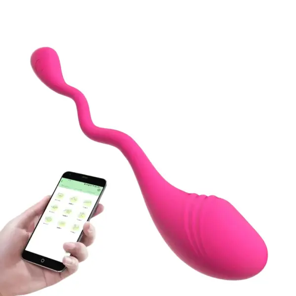 The G-spot Egg Vibrator – SpotOn paired with a smartphone showing app-based vibration controls, highlighting its smart connectivity feature.