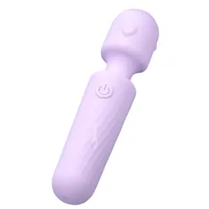 Angled view of the Flexora 270° Flexible Wand Vibrator highlighting the textured handle, waterproof coating, and minimal single-button control.