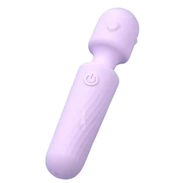 Angled view of the Flexora 270° Flexible Wand Vibrator highlighting the textured handle, waterproof coating, and minimal single-button control.