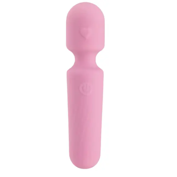 The pink version of the Flexora 270° Flexible Wand Vibrator featuring the same heart-shaped detail and flexible neck design.