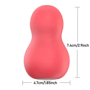 Size chart image of the Peanora Peanut Shape Clit Vibrator measuring 7.4 cm in height and 4.7 cm in width, ideal for travel or discreet storage.