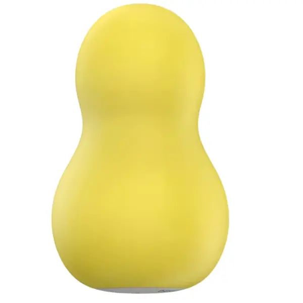 Yellow version of the Peanora Peanut Shape Clit Vibrator featuring the same compact, curved body and smooth silicone coating.