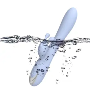 CharmChase vibrator submerged in water with visible air bubbles, demonstrating its waterproof capabilities and seamless design.