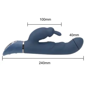 Measurement diagram of FlexNest showing a full length of 240mm, shaft width of 40mm, and clitoral stimulator length of 100mm for detailed size reference.