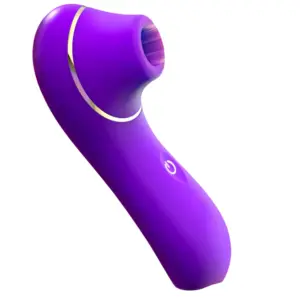Air Pressure Vibrator – AirMuse in a sleek purple design with gold trim and a rounded suction head for focused stimulation.