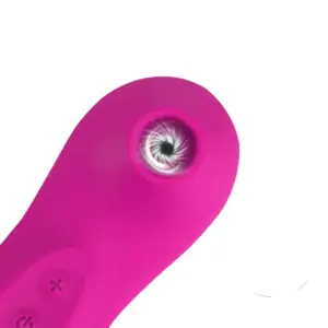 Suction Vibrator for Women – Femora showing a close-up of the circular suction nozzle with subtle spiral detailing inside the tip.