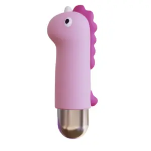 Unicorn shaped bullet vibrator – UniTease in pastel pink with a white horn and darker pink mane, designed with a sleek body and smooth finish.